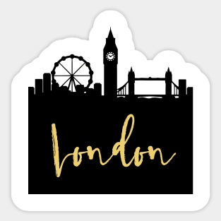 LONDON ENGLAND DESIGNER SILHOUETTE SKYLINE ART Sticker